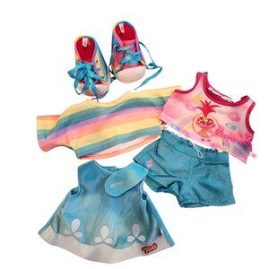 Build A bear Rainbow Troll Clothing lot High tops
